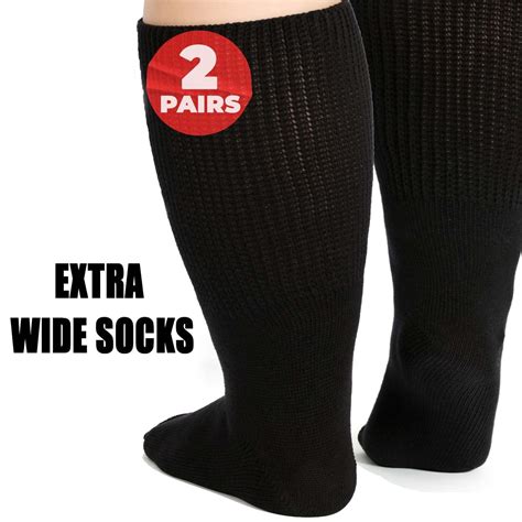 Aounq Extra Wide Diabetic Crew Socks Pairs Plus Size Socks For