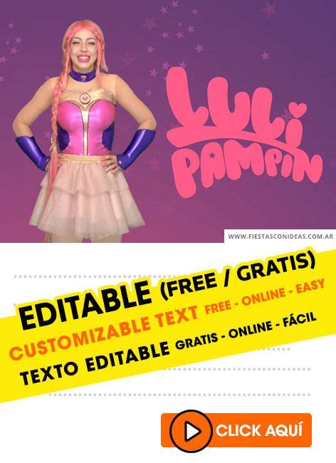 6 Invitaciones De Luli Pampin Gratis Para Editar Imprimir O Enviar Por