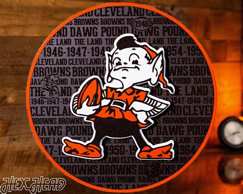 Cleveland Browns CRAFT SERIES 3D Embossed Metal Wall Art