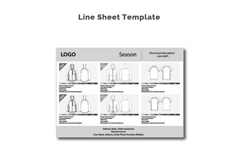 Line Sheet Template - Apparel Entrepreneurship