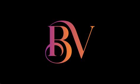 logotipo de la letra inicial bv. Plantilla de vector libre de diseño de ...