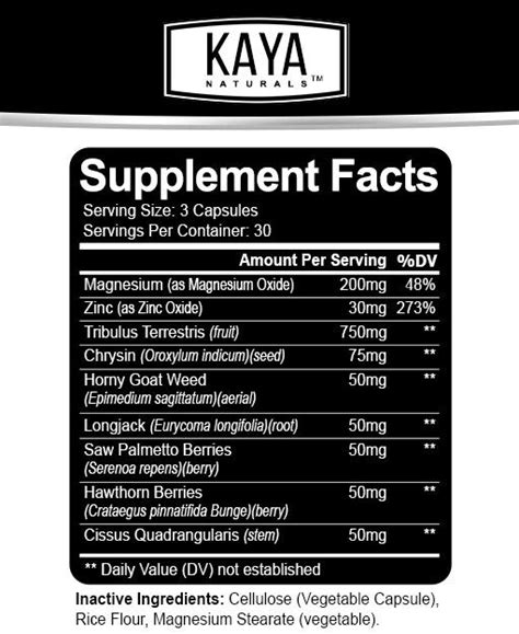 Kaya Naturals Ultra Testosterone Muscle Growth And Testosterone Support