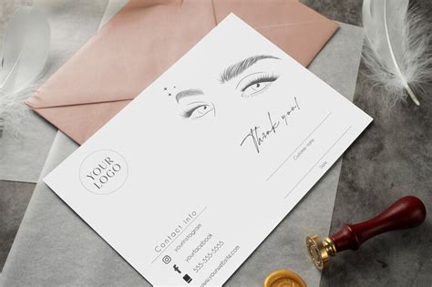 Editable Brow Lamination Aftercare Card Template Brow Etsy Australia