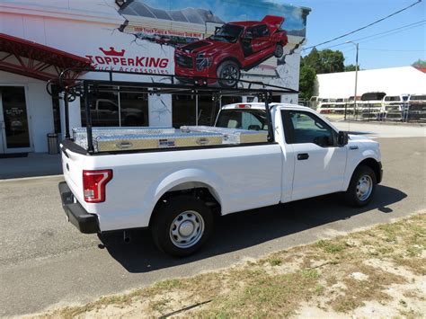 Ford F Ladder Rack And Tool Boxes Topperking Topperking