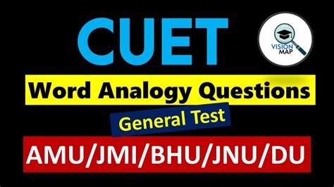 Word Analogy Important MCQs For CUET U G P G Entrances AMU JMI BHI