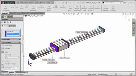 Tech Tip SOLIDWORKS 2015 Tutorial Width Mate Constraints YouTube