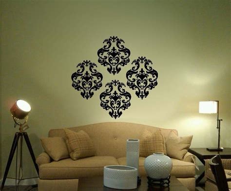 Damask Vinyl Wall Decal Set