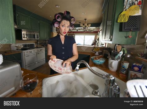 1950 Era Housewife Image Photo Free Trial Bigstock