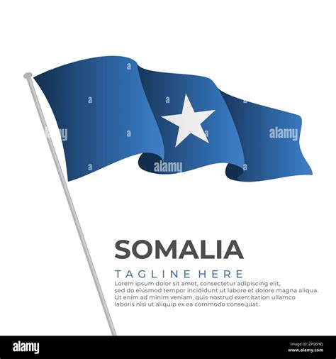 Template Vector Somalia Flag Modern Design Vector Illustration Stock