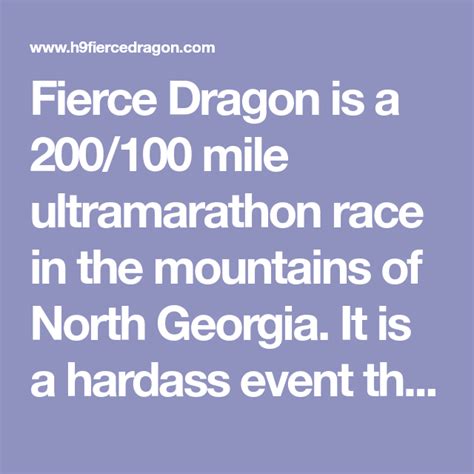 The Words Fierce Dragon Is A 200 100 Mile Ultra Marathon Race In The