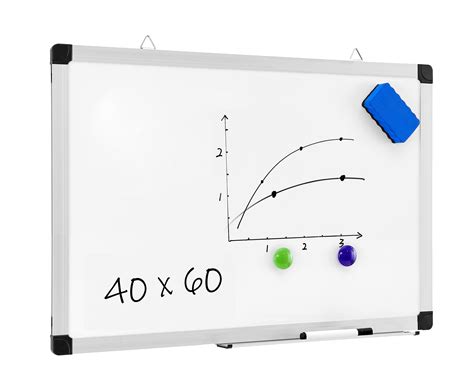 ACAZA Tableau blanc Mémo magnétique Cadre en aluminium avec 1 Marqueur