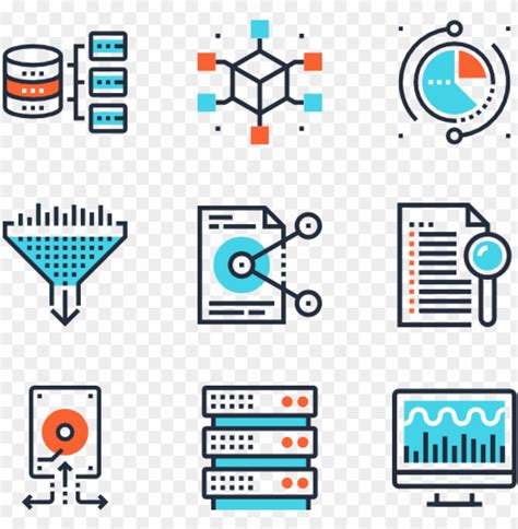 Data Management 25 Icons Data Management Icon Vector Png Free Png