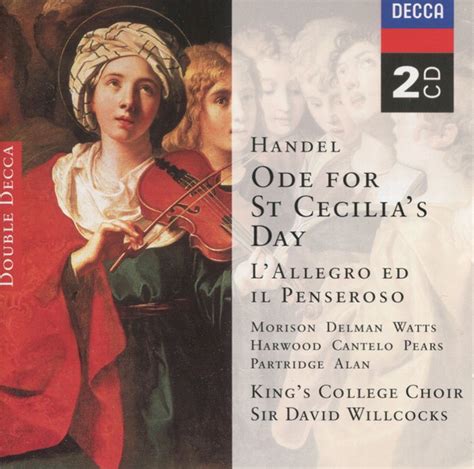 Album Ode For St Cecilia S Day Von Handel Auf CDandLP