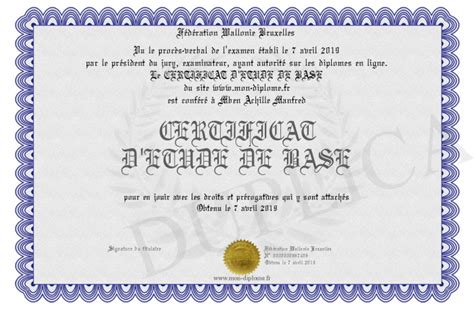 CERTIFICAT D ETUDE DE BASE