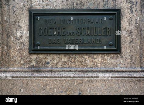 Plaque Panel DEM DICHTERPAAR GOETHE UND SCHILLER DAS VATERLAND