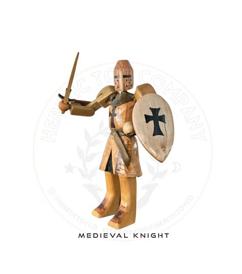 Wooden Medieval Knight Action Figure Handmade Toy by Heretic - Etsy