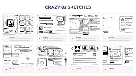 Crazy 8s Sketches Slide - Design Sprint Presentation