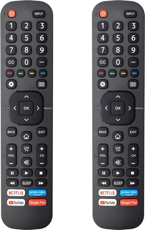 Amazon.com: 【Pack of 2】 New Universal Remote for All Hisense TV Remote, 2 Piece Replacement ...