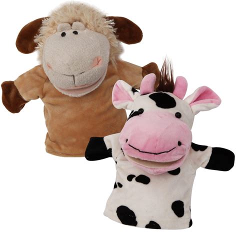 Buy Animal Hand Puppets Set of 2 by BetterLine - Premium Quality, 9.5 ...