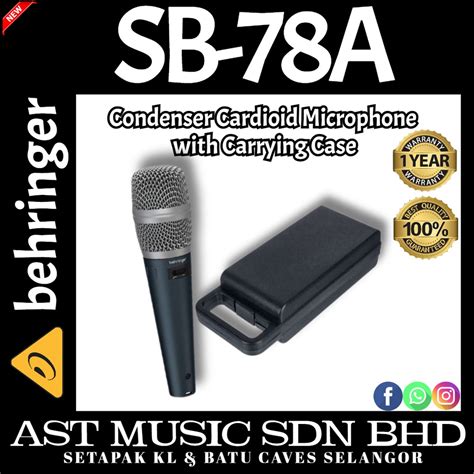 Behringer SB78A Condenser Cardioid Microphone With Carrying Case SB