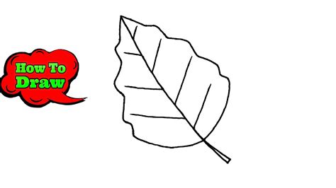 How To Draw A Leaf Easy Step By Step For Beginners Youtube