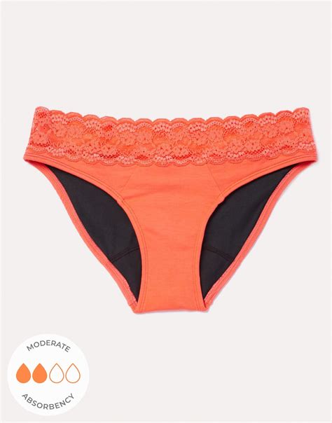 Alice Bikini Medium Orange Plus Cotton Period Panties Adore Me