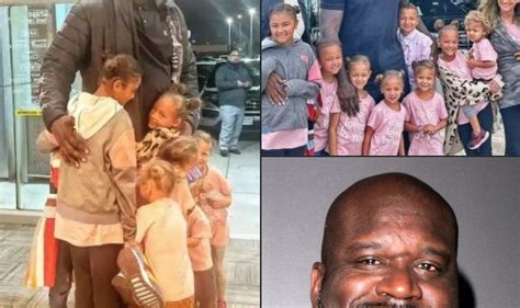 Shaq visits a family of 11 and buys them two new cars then showers them ...