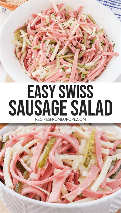 Wurstsalat Swissgerman Sausage Salad Recipes From Europe