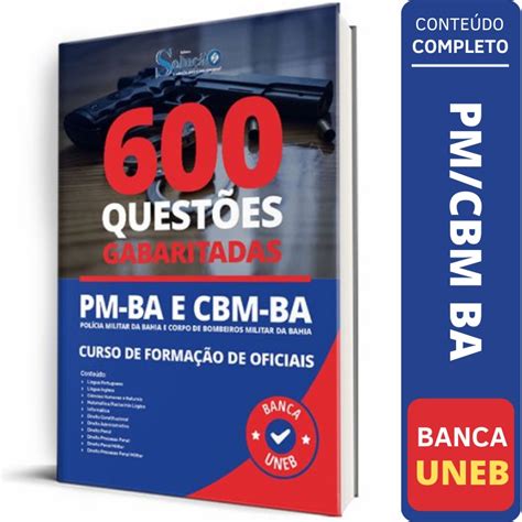 Apostila Caderno de Questões pm e cbm ba Oficiais Submarino