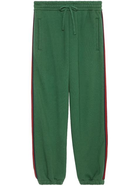 Gucci Logo Embroidered Cotton Track Pants Farfetch