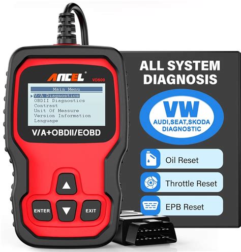 ANCEL VD500 OBD2 Diagnosegerät Fehlercodes Auslesen und Löschen Motor