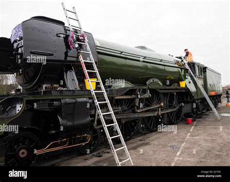 The A3 Steam Engine Flying Scotsman At The National Railway Museum In