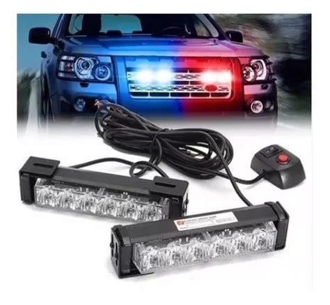 Juego De Luces Estrobos Policiales 6 Led 12 24v Azul Rojo MercadoLibre