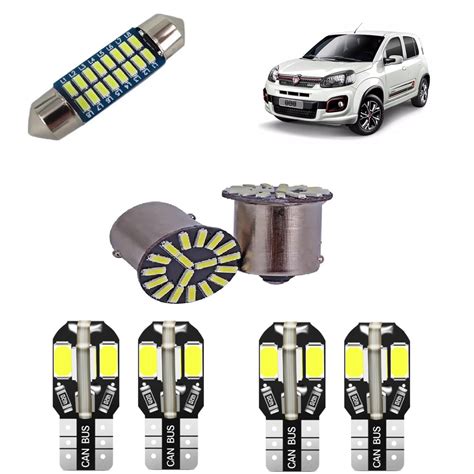 Kit Lâmpada Led T10 pingo Fiat Uno palio Siena Canbus Premium