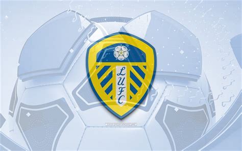 Scarica Logo Lucido Del Leeds United K Sfondo Di Calcio Blu Premier