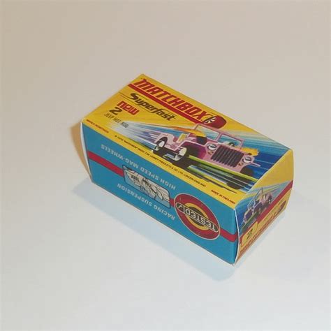 Matchbox Lesney Superfast 2 F Jeep Hot Rod H Style Repro Box
