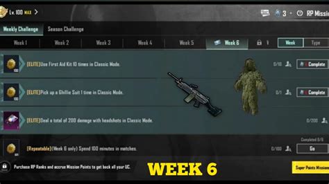 A1 Week 6 Missionpubg Week 6 Mission Explaina1 Royal Pass Week 6