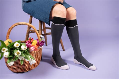 Compression stockings bamboo Gray pattern