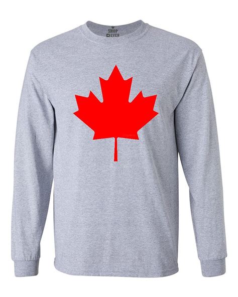 Canada Red Maple Leaf Long Sleeve National Canadian Flag Shirts EBay