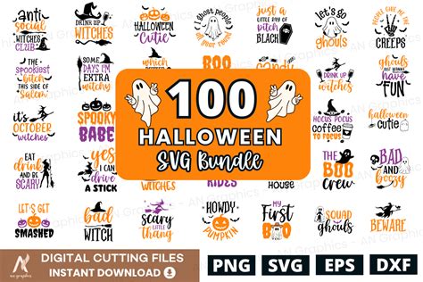 100 Halloween SVG Mega Bundle SVG PNG Graphic By AN Graphics