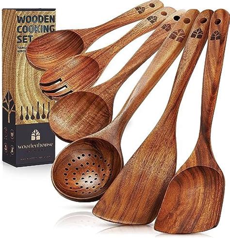 Amazon Wooden Spoons For Cooking Wooden Kitchen Utensils Set 6