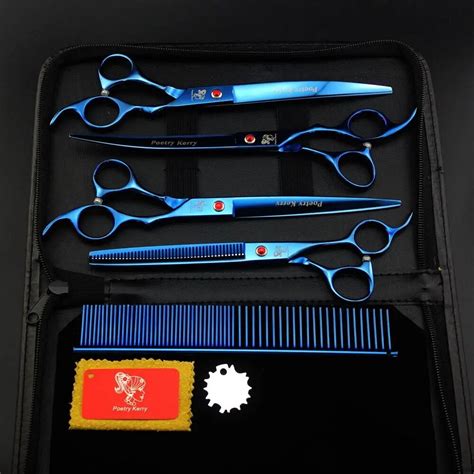 7 8 Professional Hundesalon Schere Set Mit Kamm Fall JP440C Tier