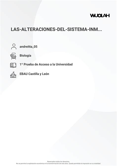 SOLUTION Biolog A 2 Bach Las Alteraciones Del Sistema Inmunitario