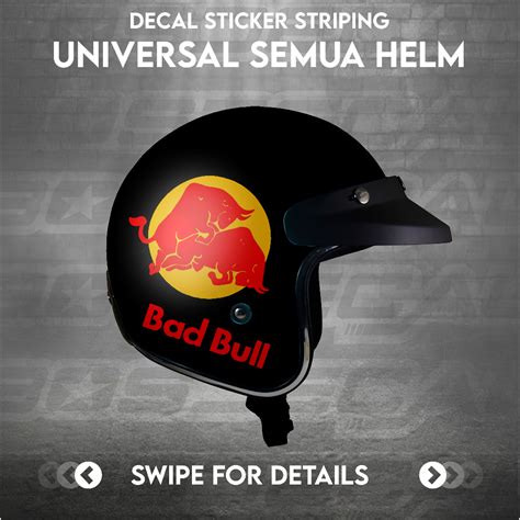 Jual Stiker Helm Bogo Striping Universal Full Set Motif Badbull