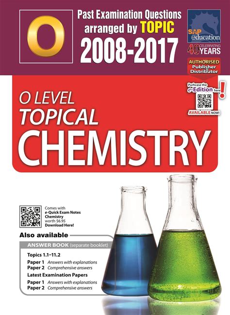 O Level Pure Chemistry Topical Ten Years Series By Sean Chua Winners