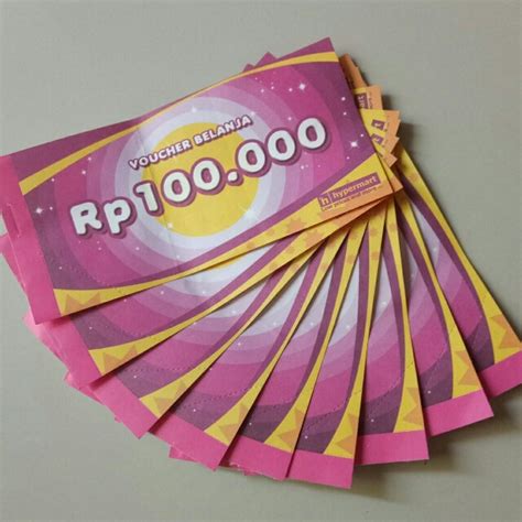 Voucher Belanja Hypermart 10 Lembar Pecahan Rp 100 000 Tiket And Voucher Kartu Hadiah And Voucher