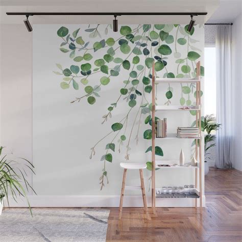 Buy Eucalyptus Watercolor Wall Mural By Mellyterpening Worldwide