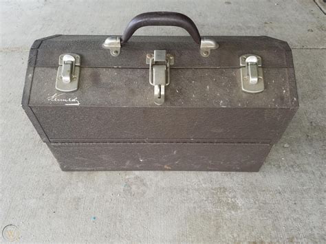 Vintage Kennedy Cantilever Tool Box # 1017 Wrinkle Brown finish used ...