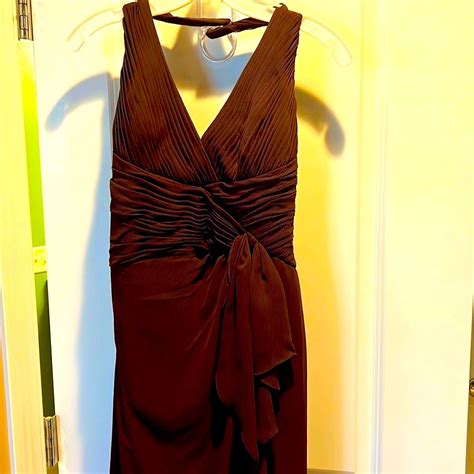 Chocolate Color Formal Dress. Full Length Dress, Halt… - Gem