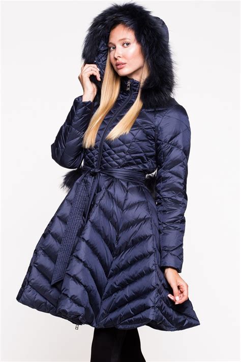 Elegant down jacket ODRI MIO saturated blue color does not leave anyone ...